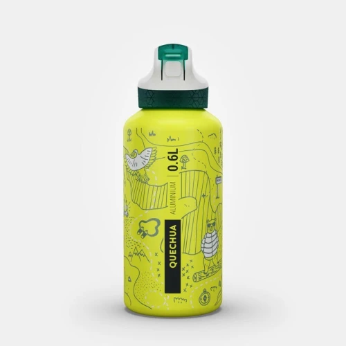 Gourde randonnée 900 bouchon instantané avec pipette 0,6 litre aluminium