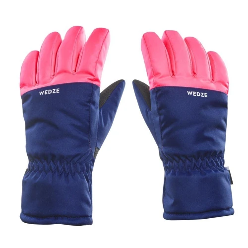 GANTS DECATHLON DE SKI ENFANT CHAUDS ET IMPERMEABLES - 100 NOIRS