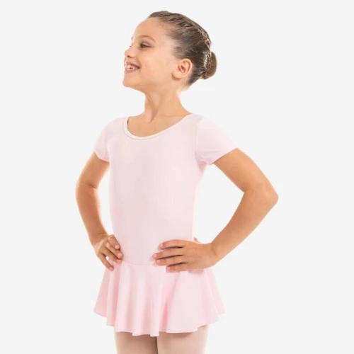 Decathlon Tunique justaucorps à jupette de danse classique Fille - Rose