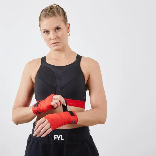 Bandes Decathlon  de boxe 2,5m Noires / Rouges.