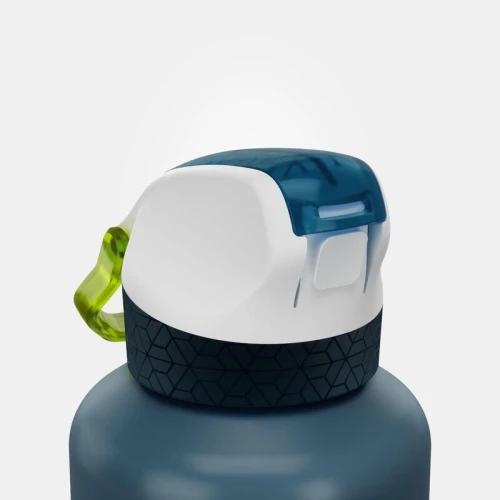 Gourde Decathlon enfant en alu 0,6L avec bouchon instantané et pipette pour la randonnée