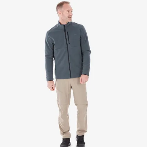 Polaire de randonnée montagne homme, MH500 full zip gris