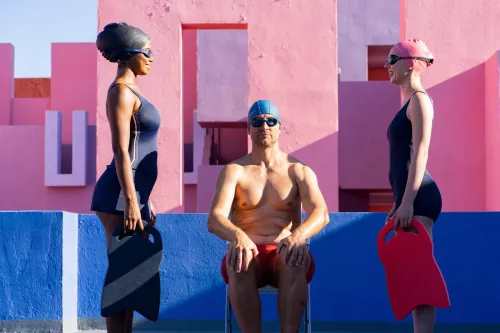 Bonnet de bain silicone pour cheveux longs DECATHLON