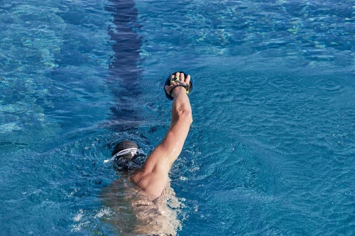 Plaquettes de Natation Quick-In 500 Bleu Jaune
