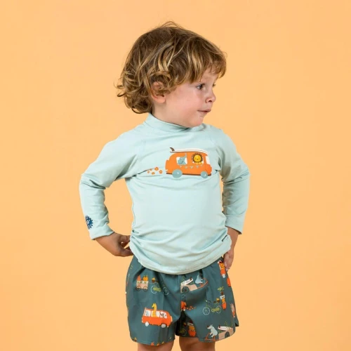T-shirt anti UV bébé manches longues Imprimé Rainbow