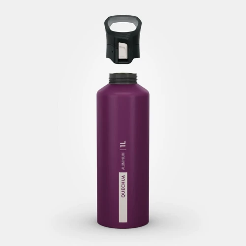 GOURDE RANDONNÉE MH500 BOUCHON OUVERTURE RAPIDE 1 LITRE ALUMINIUM 
