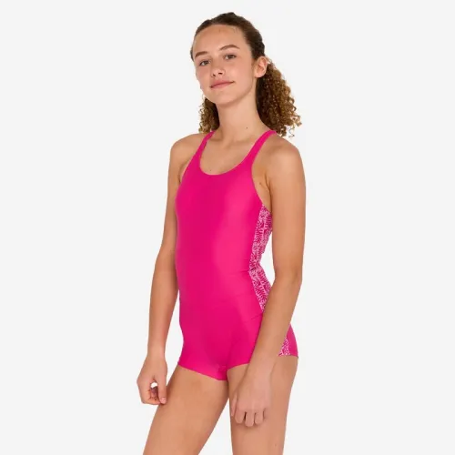 Maillot de bain 1 pièce shorty natation Fille - bleu / ROSE 