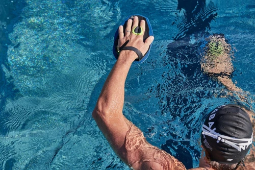 Plaquettes de Natation Quick-In 500 Bleu Jaune