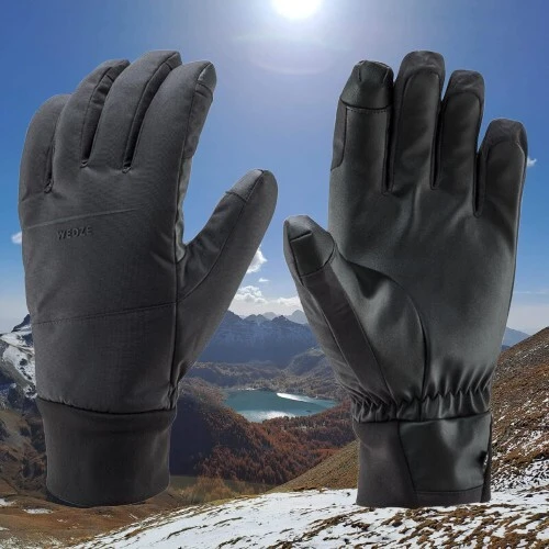 Gants de ski 100 noir adulte femme / homme