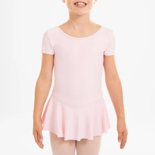 Decathlon Tunique justaucorps à jupette de danse classique Fille - Rose