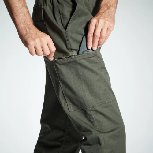 PANTALON DECATHLON CARGO RESISTANT STEPPE 300 CAMOUFLAGE WOODLAND VERT