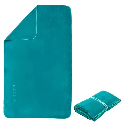Serviette de bain microfibre bleu taille L 80 x 130 cm