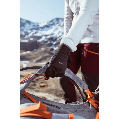  Gants tactiles et stretch de trekking montagne - MT500 noir -adulte Noir Fumé Decathlon