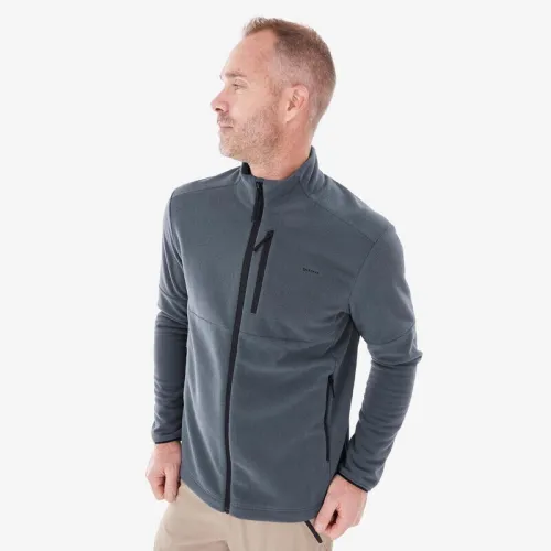 Polaire de randonnée montagne homme, MH500 full zip gris
