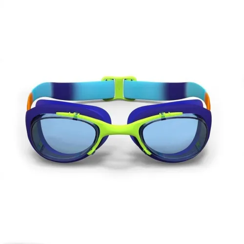 Lunettes De Natation XBASE - Verres Clairs - Taille Junior - Bleu Vert