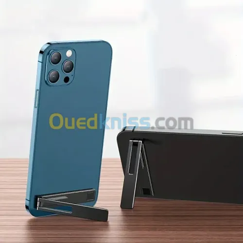 Support de Téléphone Minimaliste Ultra mince -Vertical et Horizontal Mini- Arrière Adhésif- Pliable.