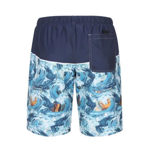 boardshort Surfing men blue wave* noir