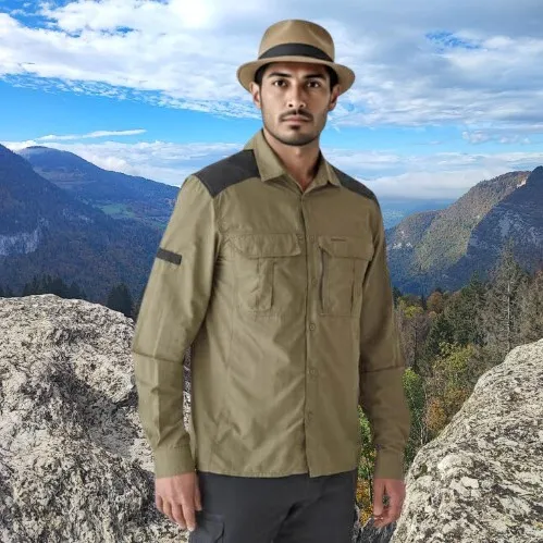 CHEMISE MANCHES LONGUES LEGERE ET RESPIRANTE 520 VERTE