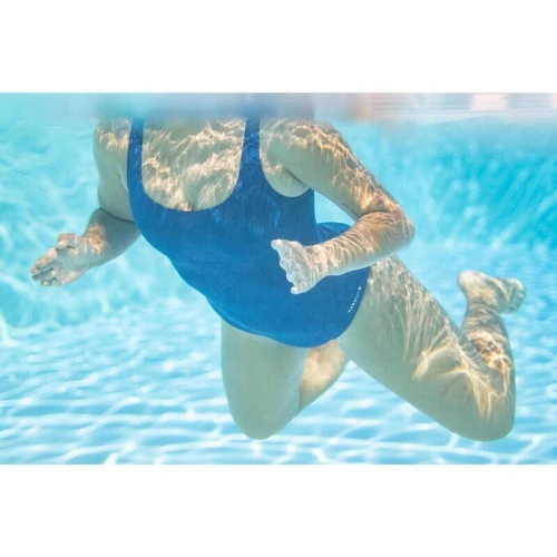 MAILLOT Decathlon DE BAIN DE NATATION FEMME 1 PIÈCE HEVA BLEU