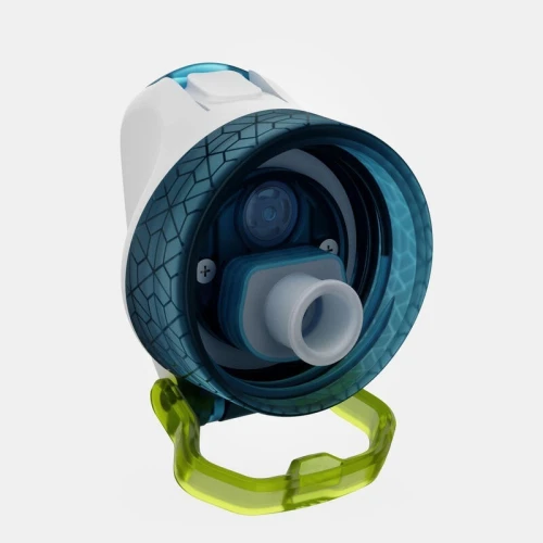 Gourde Decathlon enfant en alu 0,6L avec bouchon instantané et pipette pour la randonnée