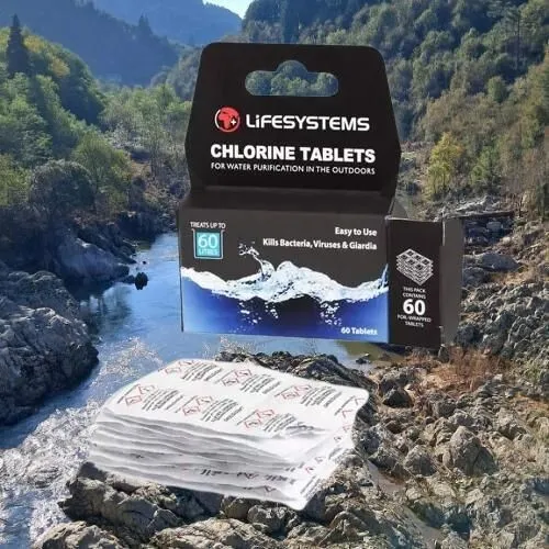 Lifesystems CHLORINE Water Purification TABLETS KILLS BACTERIA VIRUSES