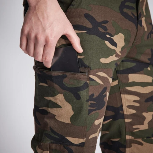 PANTALON DECATHLON CARGO RESISTANT STEPPE 300 CAMOUFLAGE WOODLAND VERT