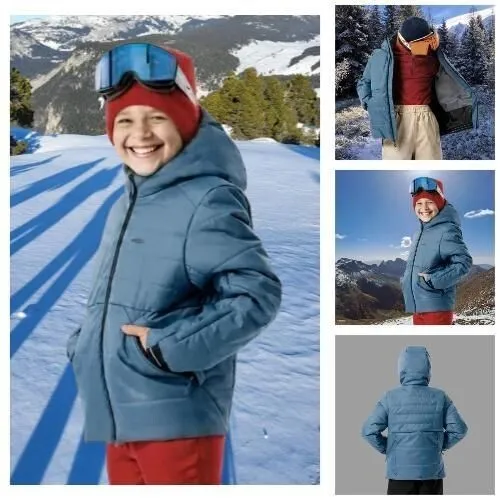 Decathlon Doudoune de ski enfant chaude et imperméable - 100 warm bleu