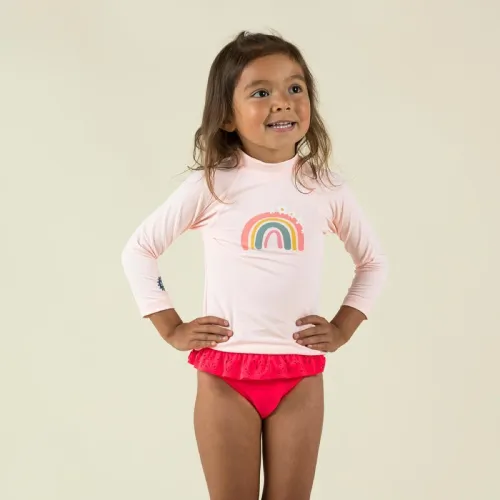 T-shirt anti UV bébé manches longues Imprimé Rainbow