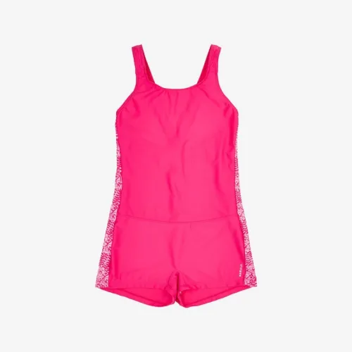 Maillot de bain 1 pièce shorty natation Fille - bleu / ROSE