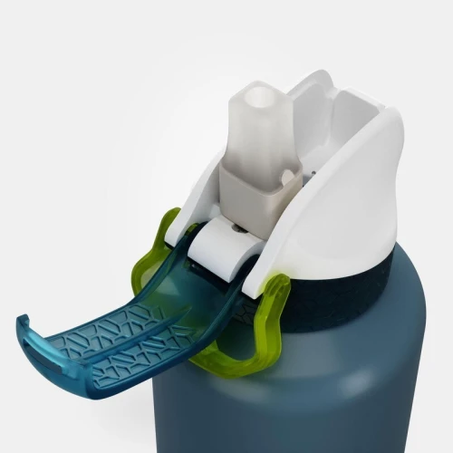 Gourde Decathlon enfant en alu 0,6L avec bouchon instantané et pipette pour la randonnée