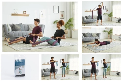 BANDE ÉLASTIQUE PILATES RÉSISTANCE 4 KG / 3KG/ 2 kg