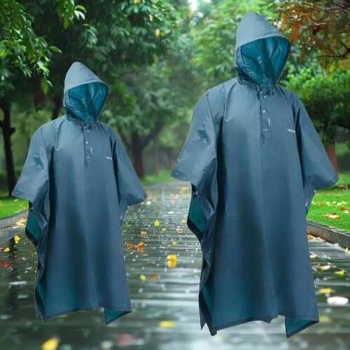 Poncho de pluie de randonnée - FORCLAZ MT 50 - 10L - GRIS - Decathlon 