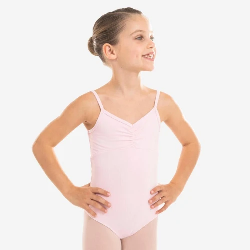 Decathlon Justaucorps danse classique rose pale fines bretelles filles