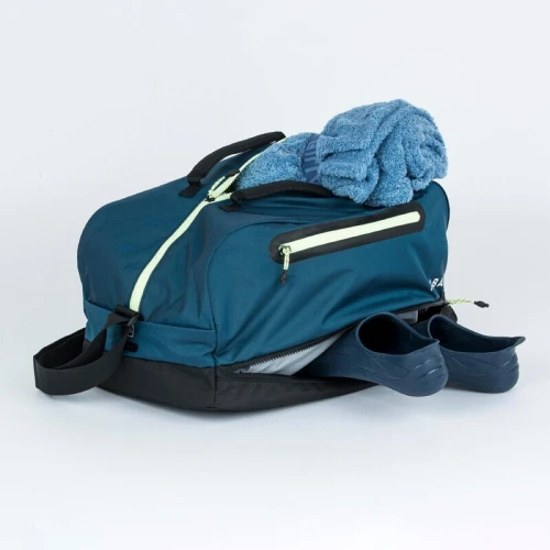 Sac de piscine Duffle bag 27L 3 compartiments, gris rose-bleu noir