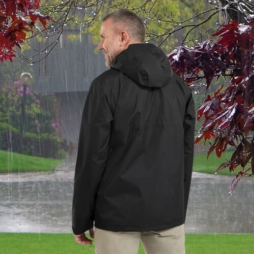 Veste imperméable de randonnée - NH500 coupe vent et pluie - Homme noir