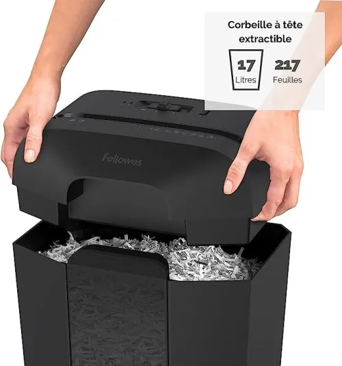 DESTRUCTEUR DE DOCUMENTS  FELLOWES  LX50 COUPE CROISEE P4 17LITRES