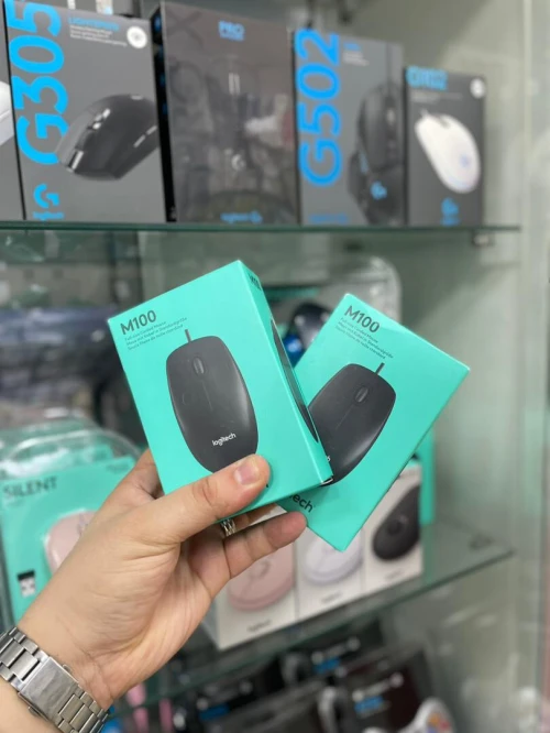 SOURIS LOGITECH FILAIRE M100 NOIR