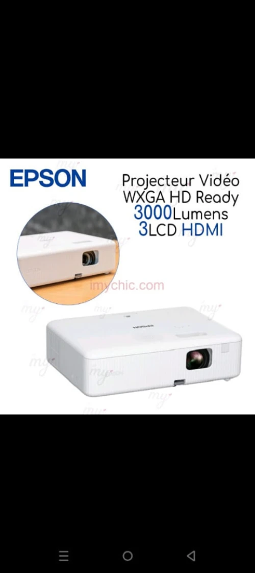 VIDEOPROJECTEUR EPSON CO-W01 3000 LUMENS RESOLUTION WXGA