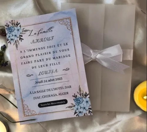 Carte d'Invitation (Mariage, Réception, Circoncision,...) بطاقات الدعوة