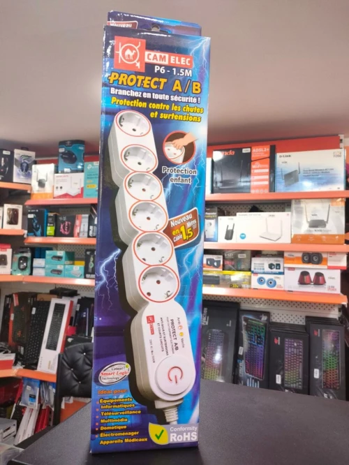 MULTIPRISE PRISE AVEC PROTECTION CAMELEC 1.5/3M