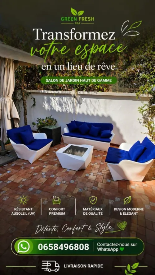 Salon de jardin - sofa - Fauteuil - Table basse