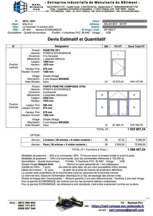Portes et Fenêtres en PVC