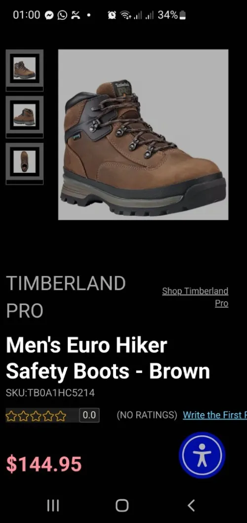 Chaussures de sécurité Timberland Pro Originales - Taille 43, neuves jamais utilisées sous emballage