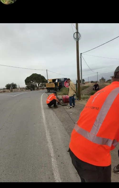Soufflage câble fibre optique  Travail pro