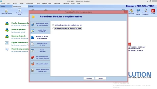 Logiciel de Gestion PME-PRO/ HYPER-PRO/ PMI-PRO