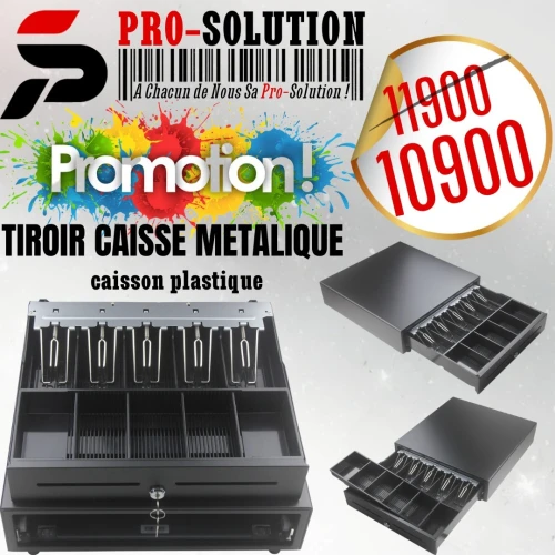 PROMOTION TIROIR CAISSE METALIQUE CAISSON PLASTIQUE quantité limité.