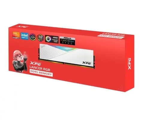 RAM DDR5 ADATA LANCER BLADE EGB 8GB 5600MHZ WHITE