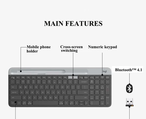 Clavier Logitech k580 sans fil Bluetooth wifi