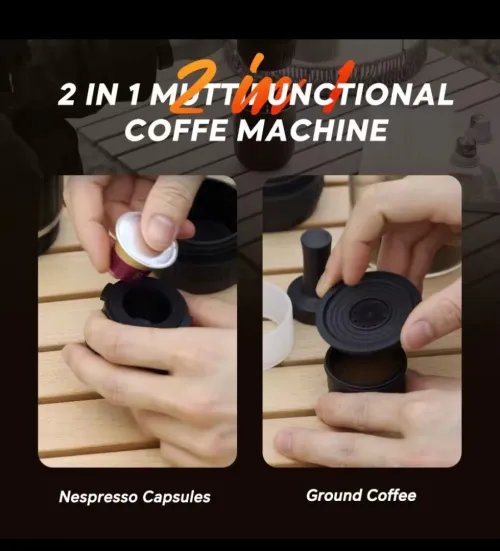 Machine a café portable 19 bar 2 en 1 capsule et poudre marque icafilas ماكينة قهوة
