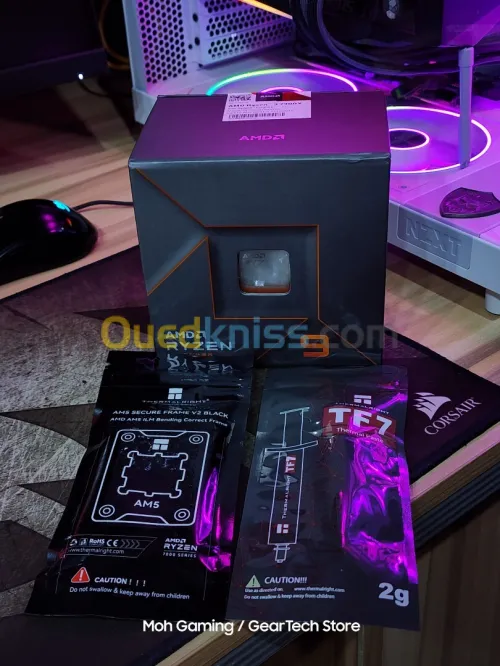 AMD RYZEN 9 7900X BOX NEUF + CONTACT FRAME & THERMLPASTE COMBO 